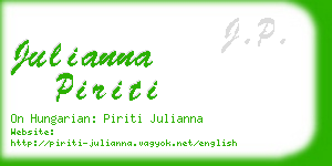 julianna piriti business card